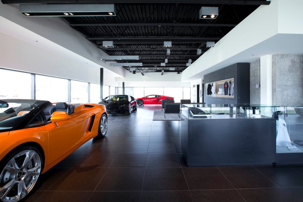 Calgary's new  Lamborghini dealership featuring prime Italian examples